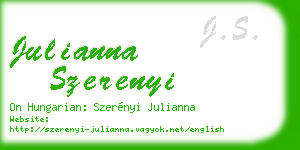 julianna szerenyi business card